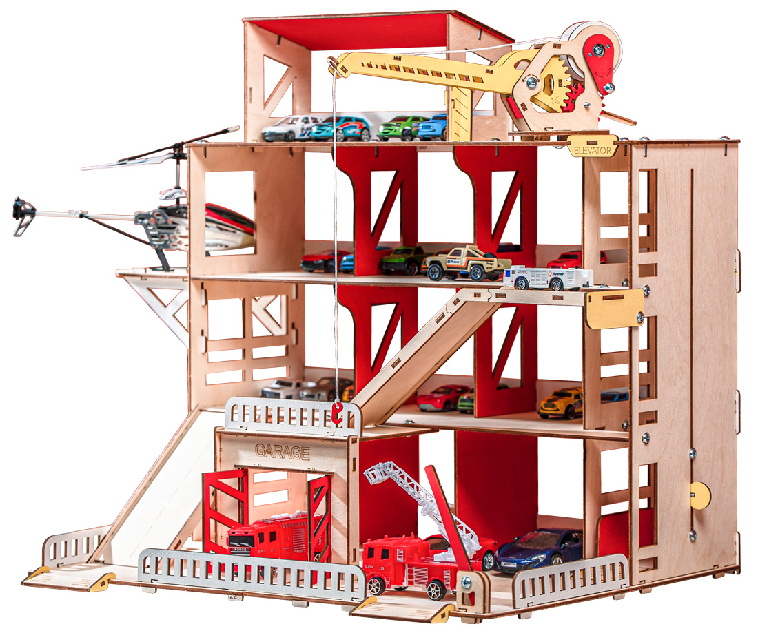 

Деревянная парковка для машинок M-Wood 3026