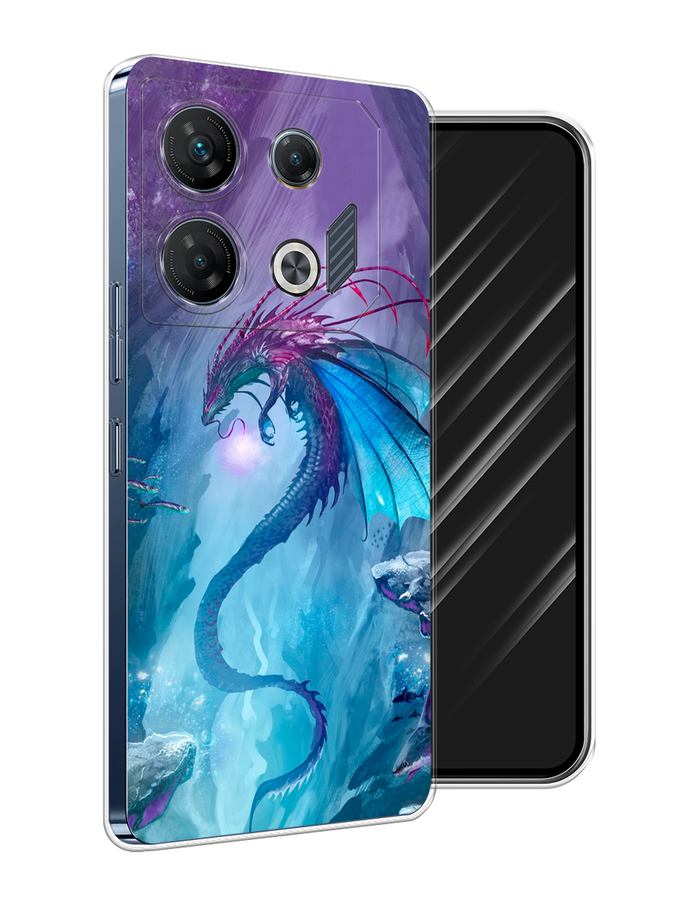 

Чехол Awog на Infinix GT 10 Pro "Водный дракон", Голубой;фиолетовый;синий, 3104850-1