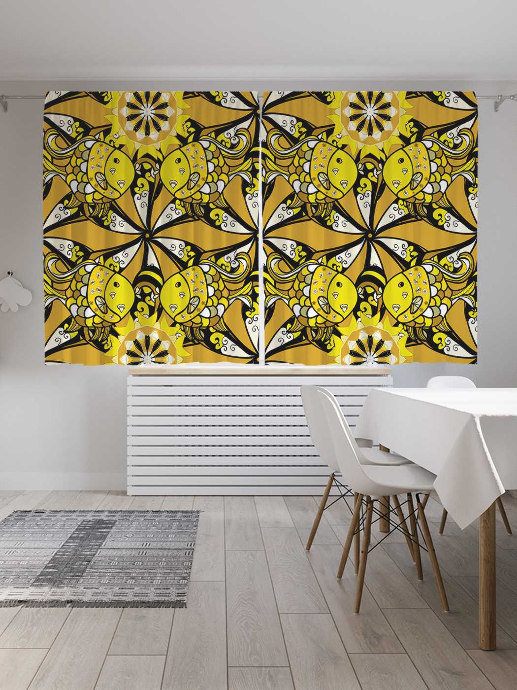 

Шторы JoyArty с фотопечатью "Цветочные повторы" из сатена, 290х180 см, Цветочные повторы