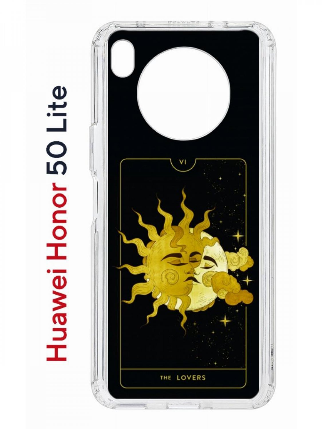 Чехол на Honor 50 Lite, Huawei Nova 8i Kruche Print Tarot Lovers, противоударный бампер