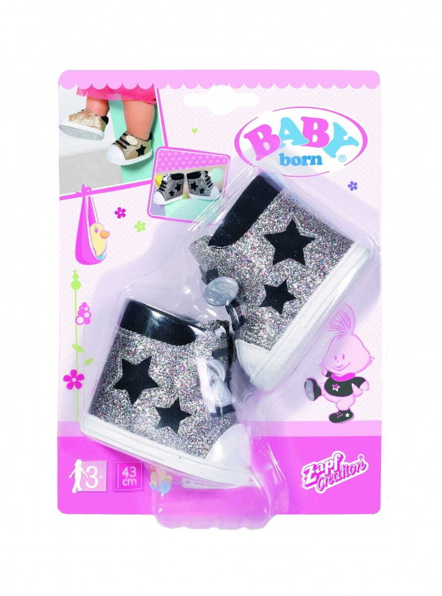 

Обувь для куклы Zapf Creation Сникеры Бэби Борн Baby Born серебристые 826997, 826997