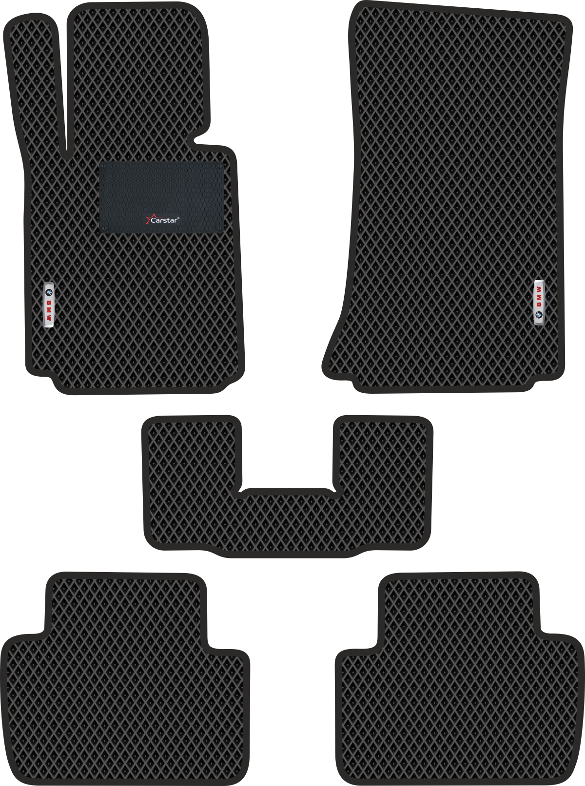 

Коврики Kupi-Kovrik EVA для BMW 3 IV E46 седан 1998-2006, чёрный,подпятник,2 эмблемы