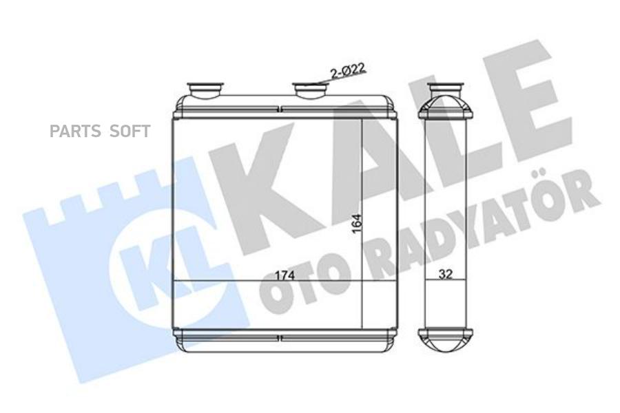 KALE Радиатор отопителя OPEL MERIVA HEATER