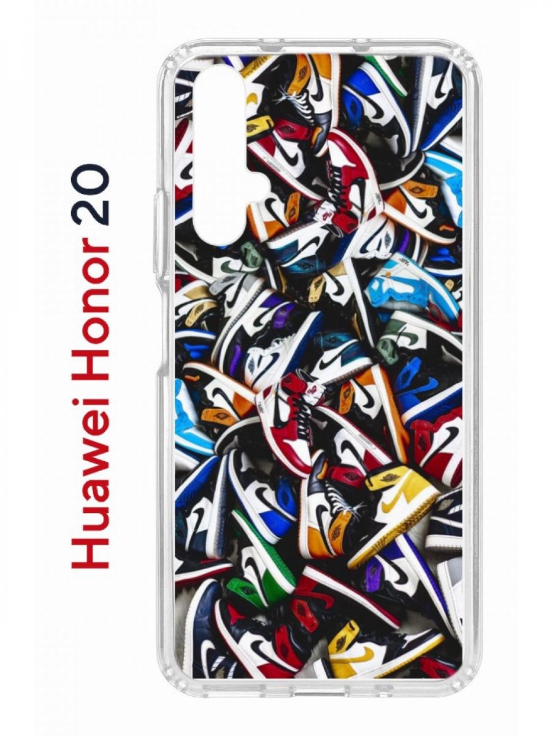 фото Чехол на honor 20, huawei nova 5t kruche print кроссовки nike air, противоударный бампер кruче