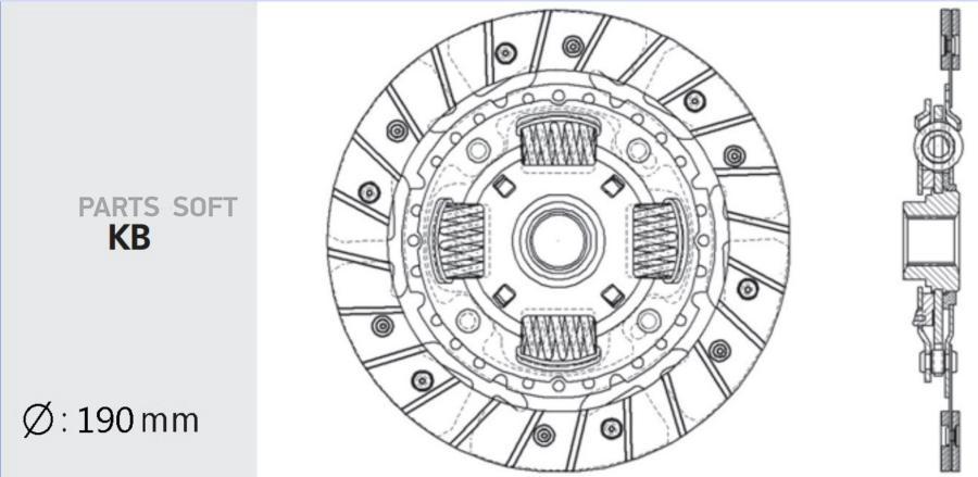 

VALEO PHC KD-18 Диск сцепления KIA CARENS 2.0 06- 1шт