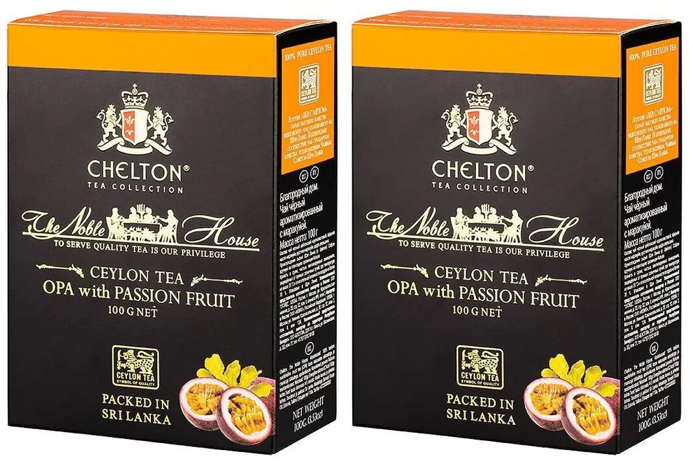 Чай черный CHELTON Благородный Дом PASSION FRUIT, 100 г х 2 шт