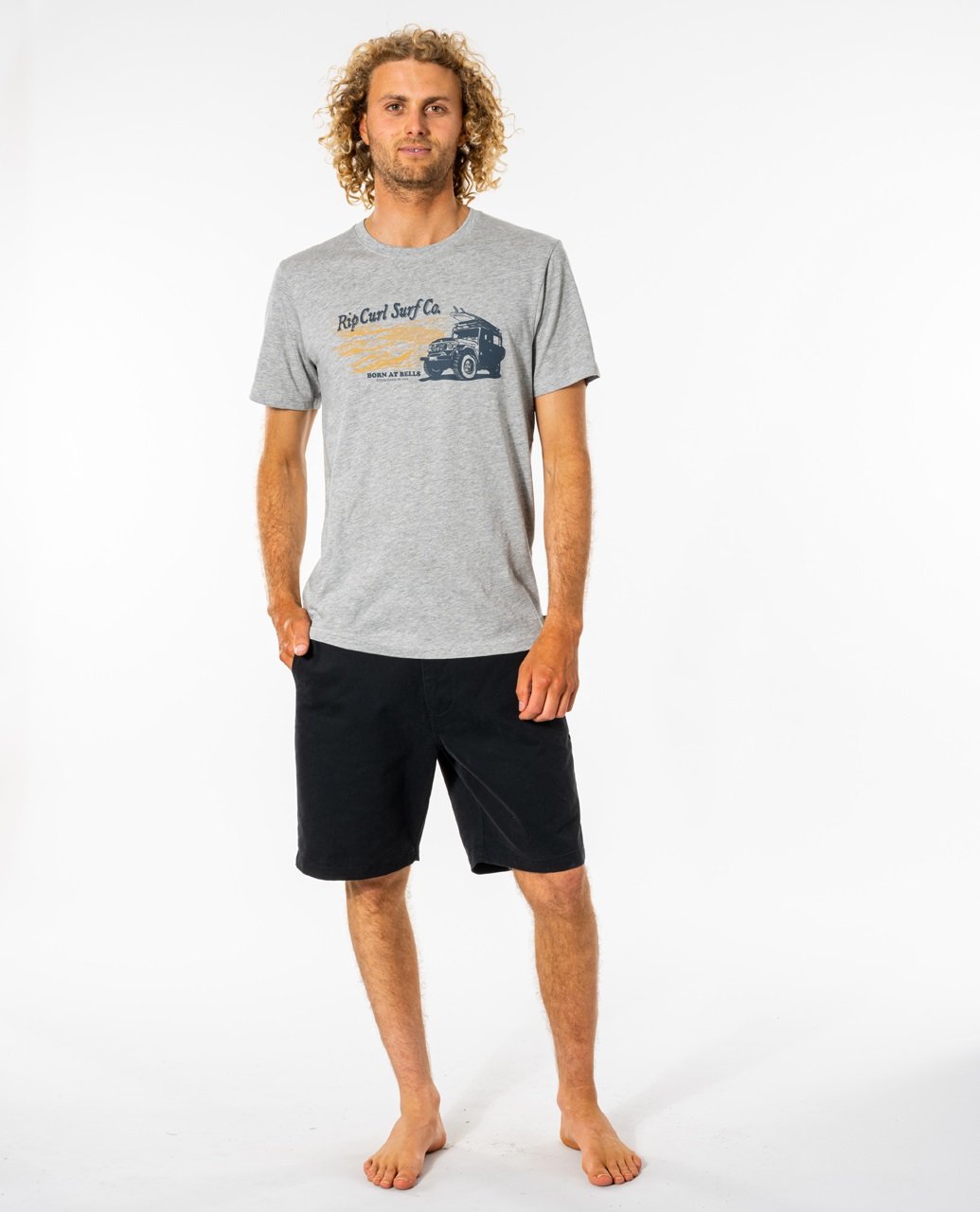 

Футболка мужская Rip Curl KLAXON TEE серая M, KLAXON TEE