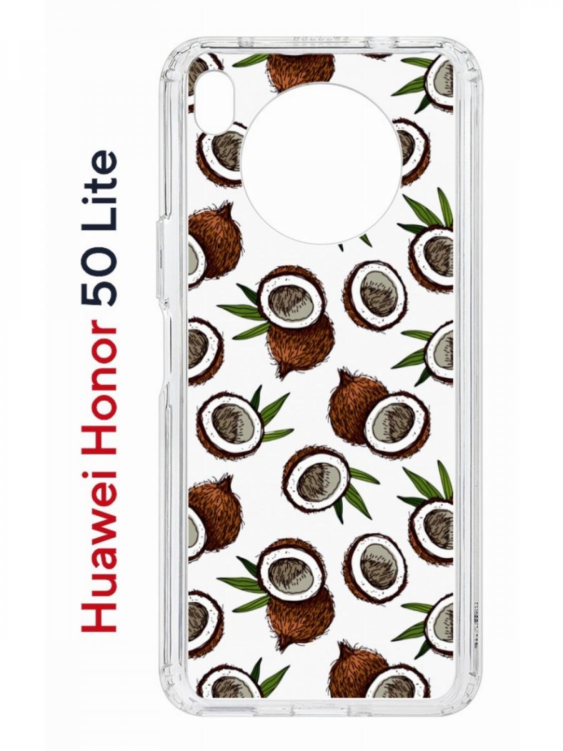 Чехол на Honor 50 Lite, Huawei Nova 8i Kruche Print Кокосы, противоударный бампер