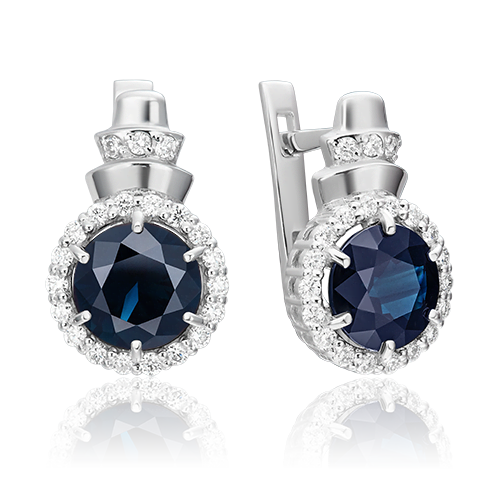 

Серьги из золота PLATINA jewelry 02-0712-00-105-1120-30, сапфир/бриллиант, 02-0712-00-105-1120-30