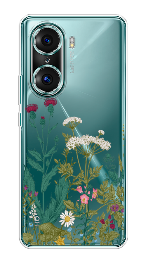 

Чехол на Honor 60 Pro "Дикие полевые цветы", Зеленый;розовый;белый, 6106750-2