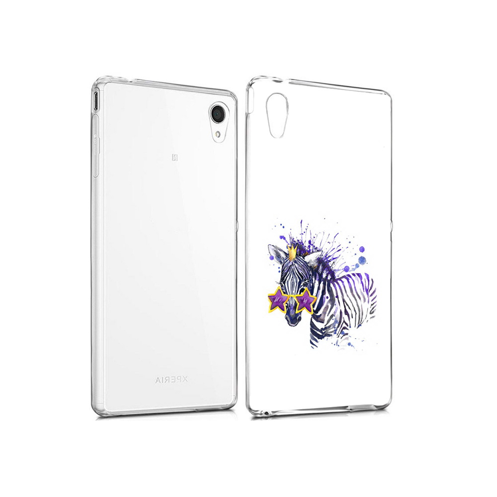 

Чехол MyPads Tocco для Sony Xperia M4 Aqua акварельная зебра (PT41841.249.215), Прозрачный, Tocco