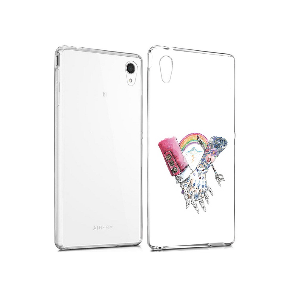 

Чехол MyPads Tocco для Sony Xperia M4 Aqua абстракция руки в татуировках (PT41841.249.212), Прозрачный, Tocco