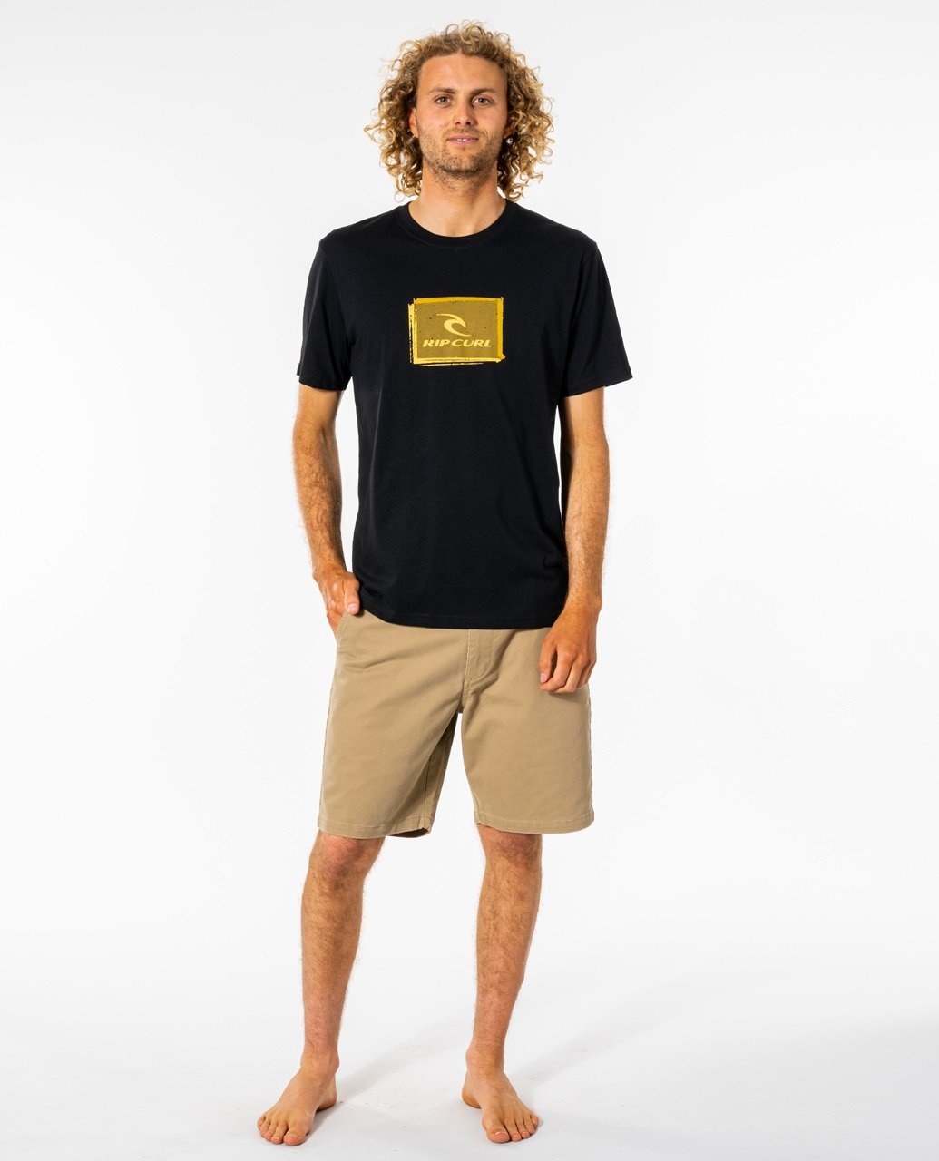 

Футболка мужская Rip Curl CORP ICON TEE черная L, CORP ICON TEE