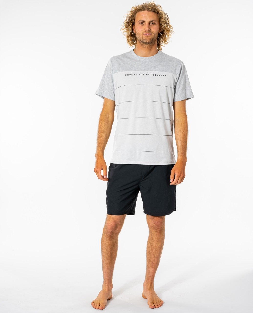 

Футболка мужская Rip Curl VAPORCOOL DIVIDE TEE серая M, VAPORCOOL DIVIDE TEE