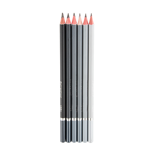 фото Набор чернографитных карандашей "6 оттенков серого", 6 штук артформат