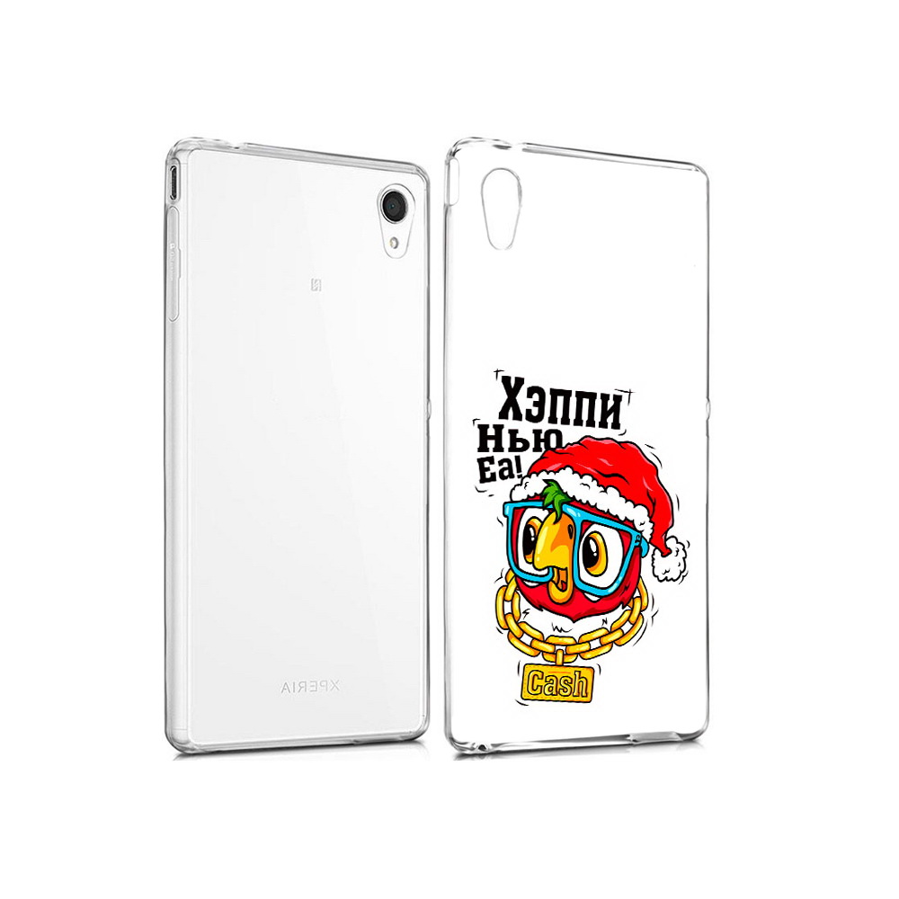 

Чехол MyPads Tocco для Sony Xperia M4 Aqua Хэппи нью еа (PT41841.249.196), Прозрачный, Tocco