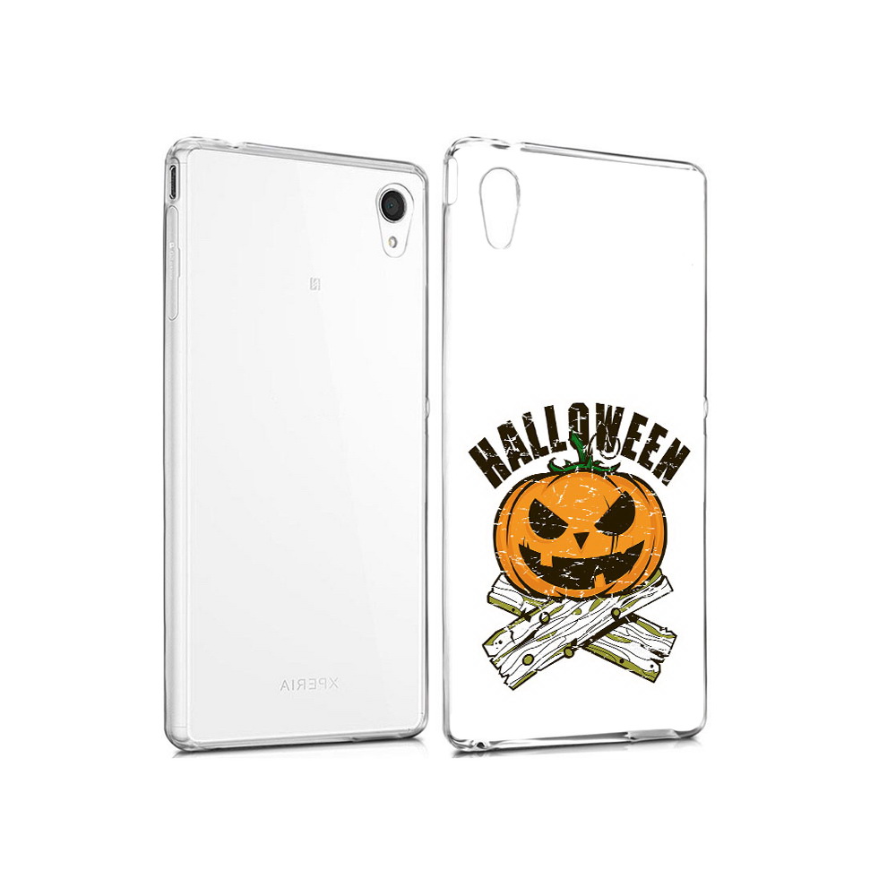 

Чехол MyPads Tocco для Sony Xperia M4 Aqua Хэллоуин доски тыква (PT41841.249.194), Прозрачный, Tocco