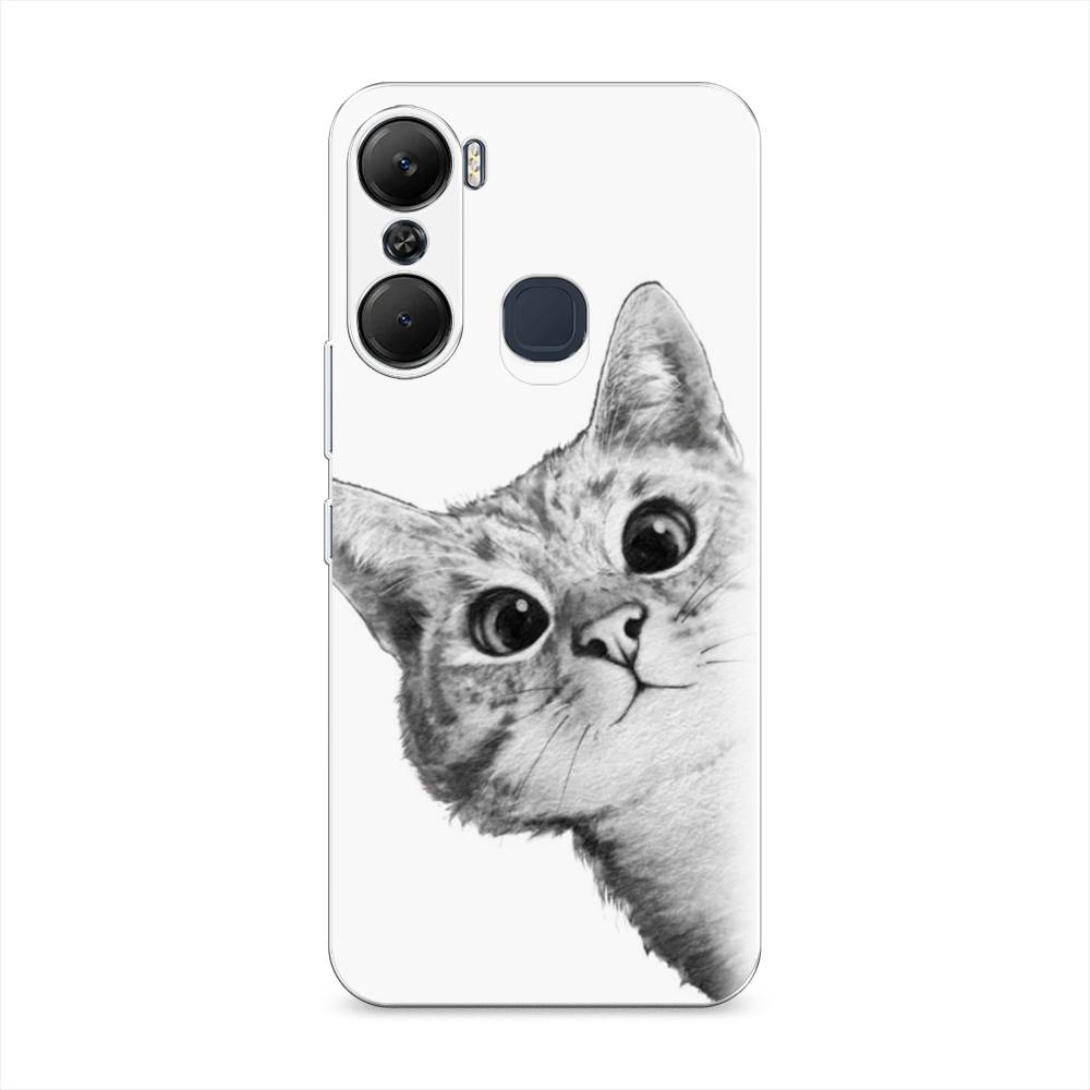 

Чехол Awog на Infinix Hot 12 Pro / Инфиникс Хот 12 Про "Кот рисунок черно-белый", Черный, 3102450-1