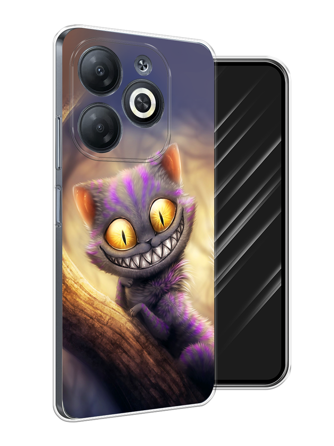 

Чехол Awog на Infinix Smart 8 "Cheshire Cat", Фиолетовый;желтый, 3105150-1