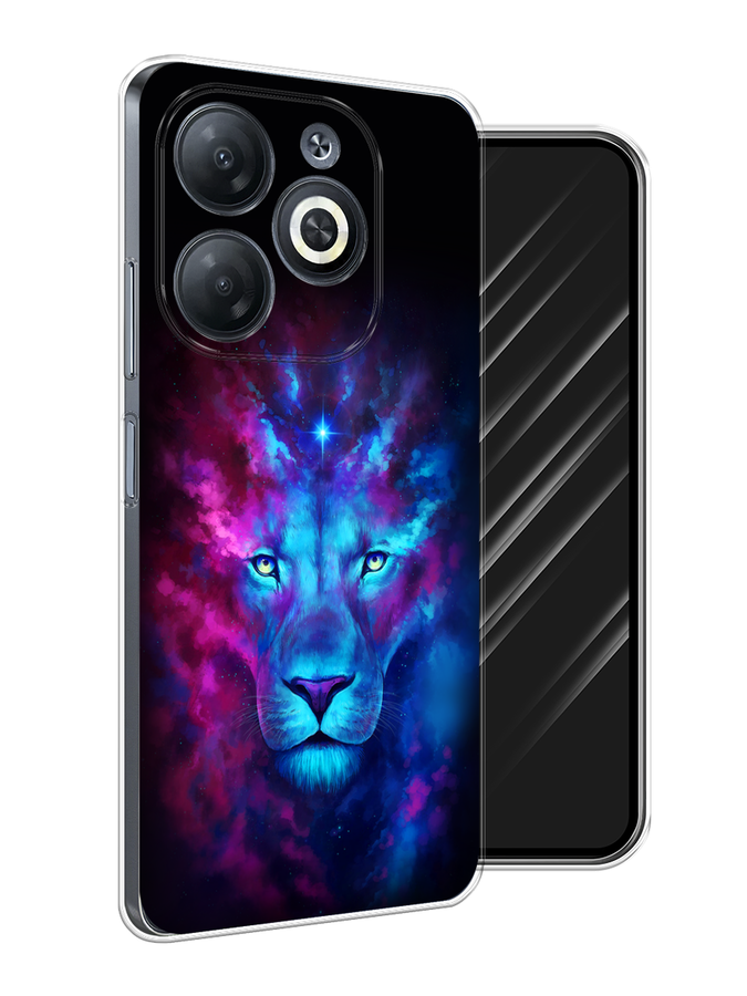 

Чехол Awog на Infinix Smart 8 "Космический лев", Голубой, 3105150-1