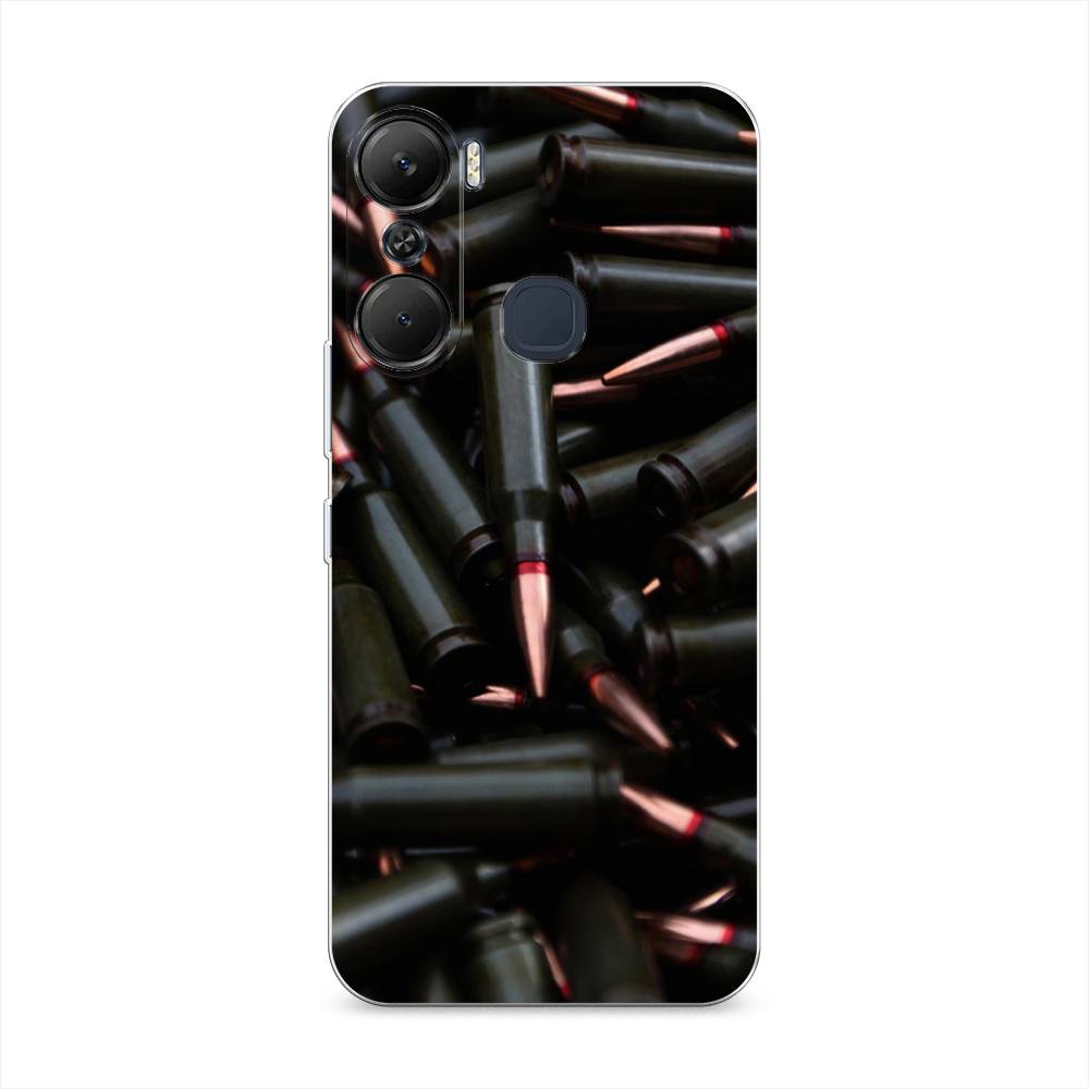 

Чехол Awog на Infinix Hot 12 Pro / Инфиникс Хот 12 Про "Пули черные", Черный;коричневый, 3102450-5