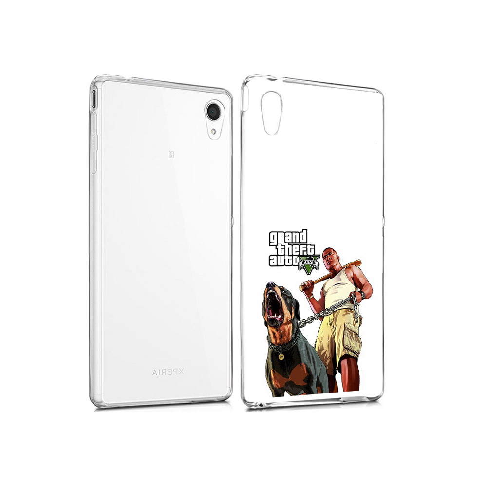 

Чехол MyPads Tocco для Sony Xperia M4 Aqua GTA грозная собака (PT41841.249.18), Прозрачный, Tocco