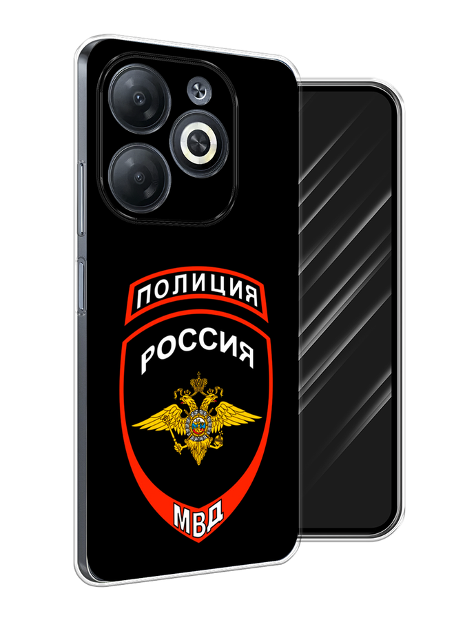 

Чехол Awog на Infinix Smart 8 "Полиция шеврон", Черный;красный;белый, 3105150-1