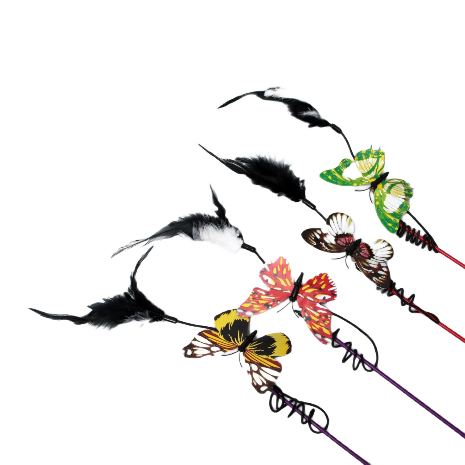 Дразнилка Бабочка с перьями, микс цветов