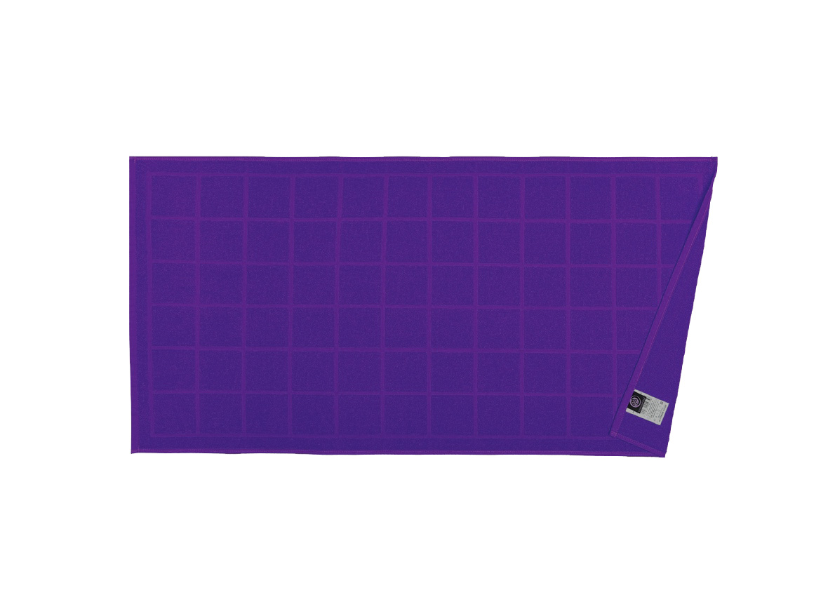 Полотенце для лица отельное (50100; махра 450гр) Клетка фиолет