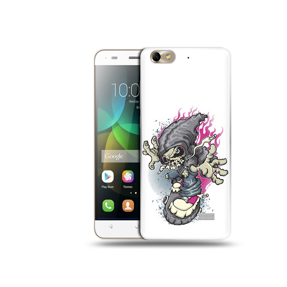 фото Чехол mypads tocco для honor 4c нарисованный скелет на скейт борде (pt10946.43.512)