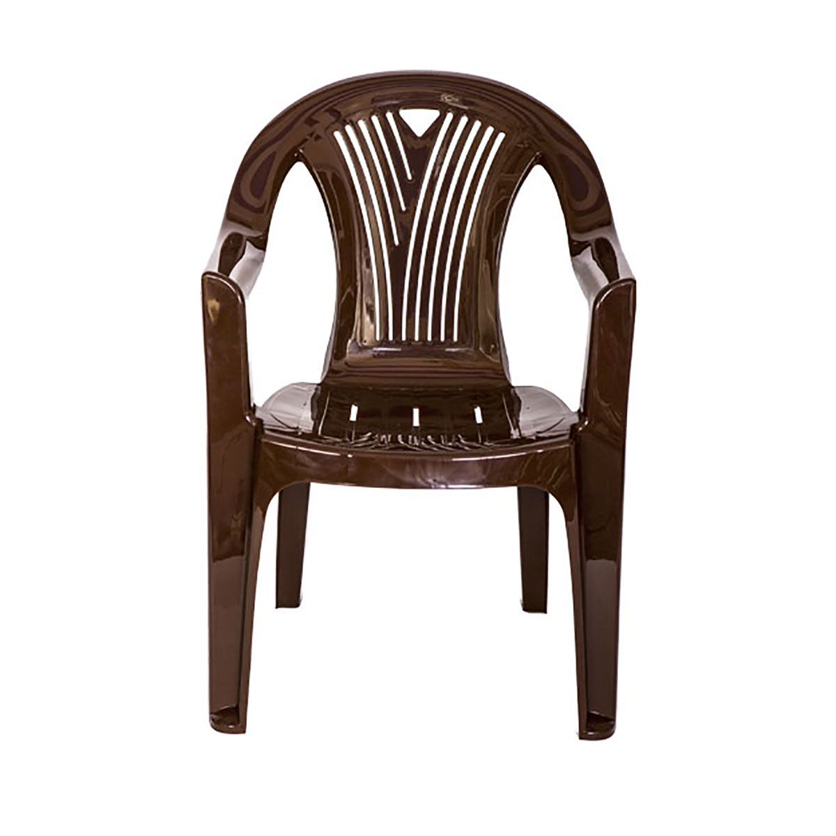 Садовое кресло Стандарт пластик Салют 217507 60х66х84см коричневый