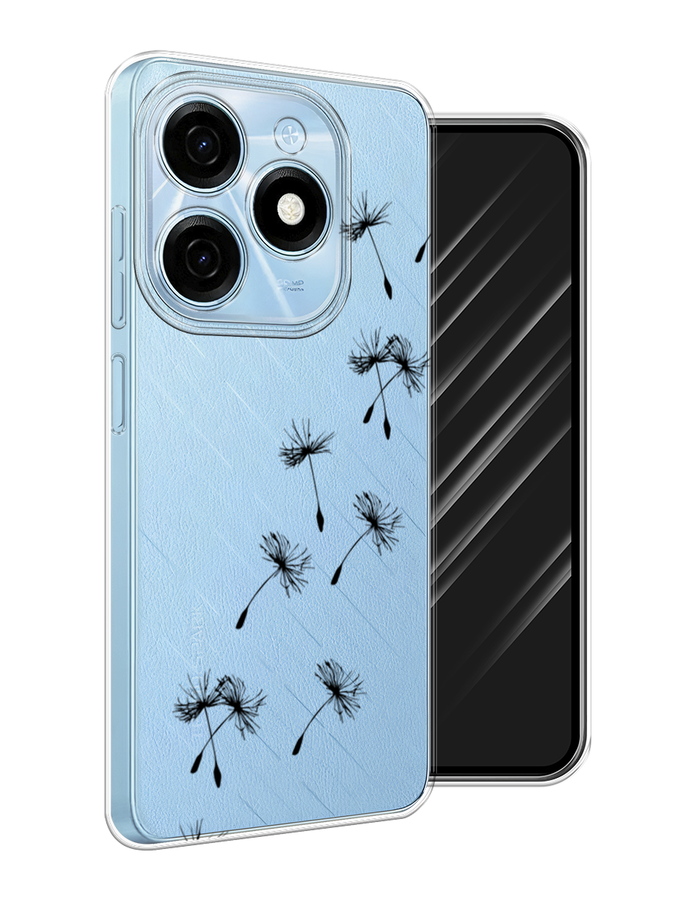

Чехол Awog на Tecno Spark 20 "Летящие одуванчики", Черный, 304750-1