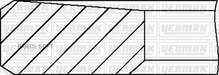 

YENMAK Кольца поршневые к-т на цилиндр 2,50x2,00x4. 91,10 mm