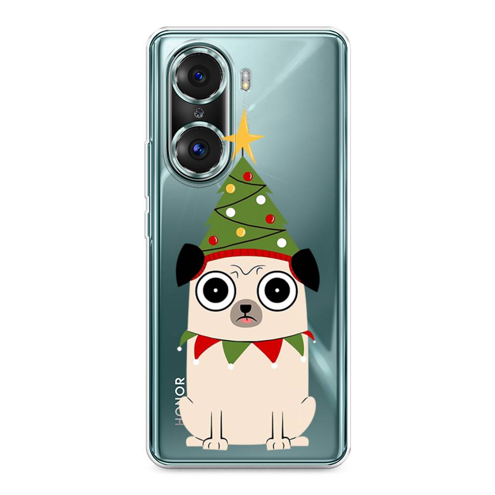 

Чехол на Honor 60 Pro "Собачка с ёлочкой", Бежевый;красный;зеленый, 6106750-1