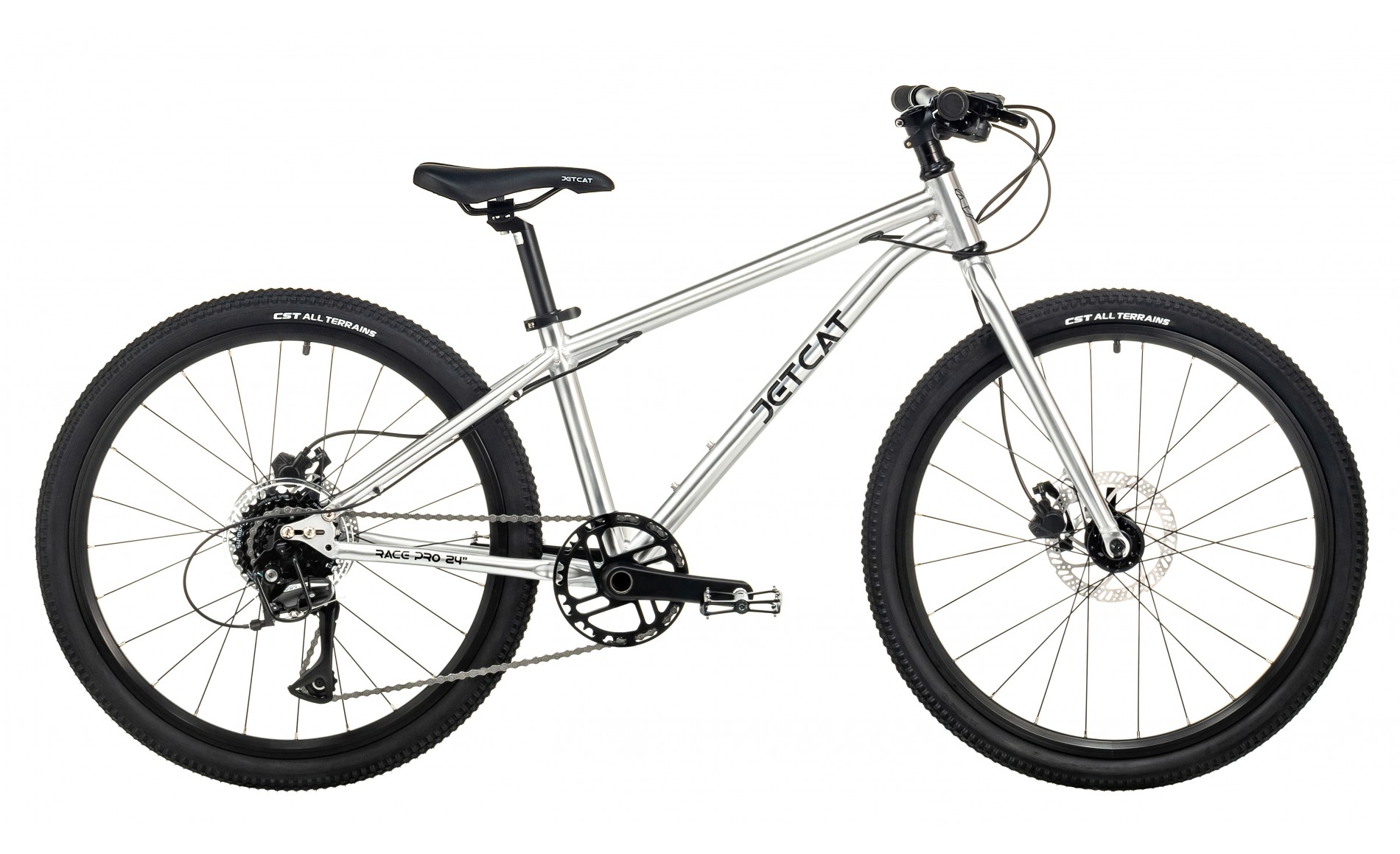 Велосипед JETCAT RACE PRO 24 DISC 8 SPEED- SILVER (Серебро)