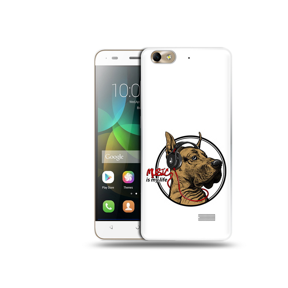 

Чехол MyPads Tocco для Honor 4C музыкальная собака (PT10946.43.490), Прозрачный, Tocco