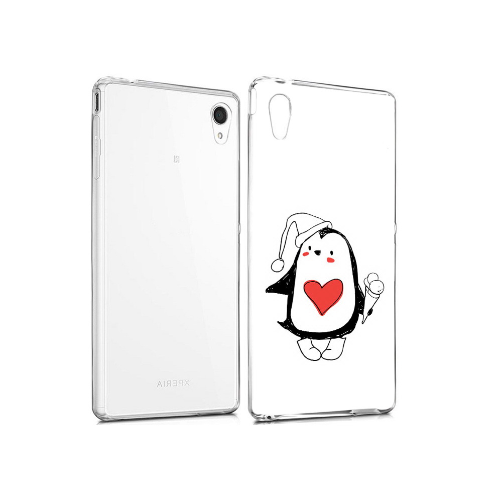

Чехол MyPads Tocco для Sony Xperia M4 Aqua Пингвин с мороженым (PT41841.249.135), Прозрачный, Tocco