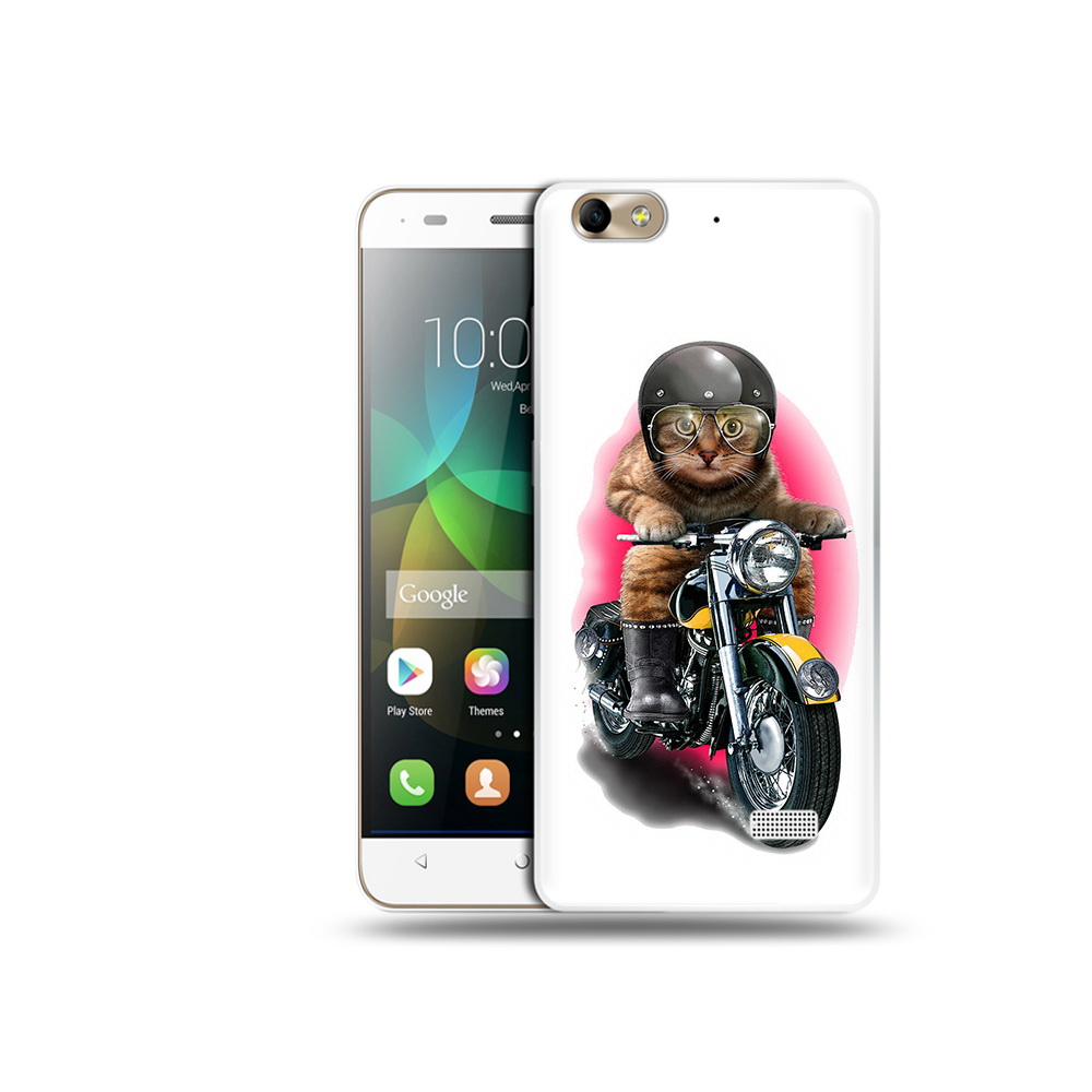 

Чехол MyPads Tocco для Honor 4C мото-кот (PT10946.43.485), Прозрачный, Tocco