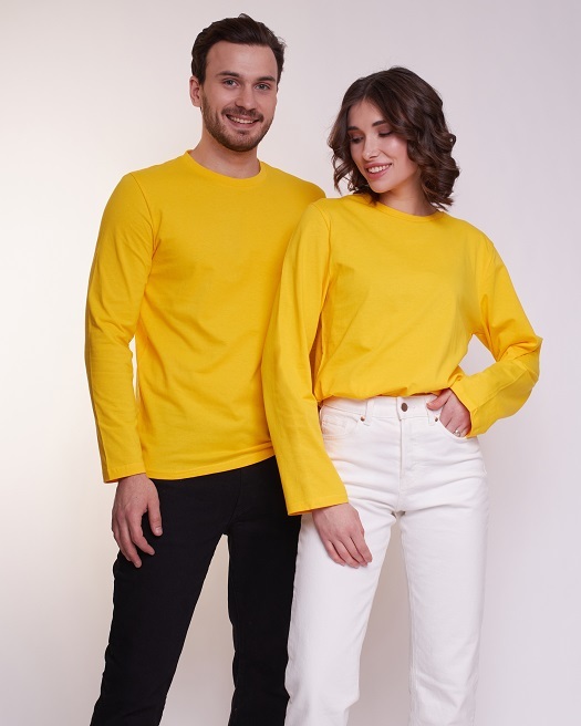 

Лонгслив унисекс Uzcotton UZ-M-L желтый 44-46\S, UZ-M-L