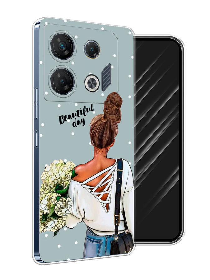 

Чехол Awog на Infinix GT 10 Pro "Beautiful day", Голубой;коричневый;бежевый, 3104850-1