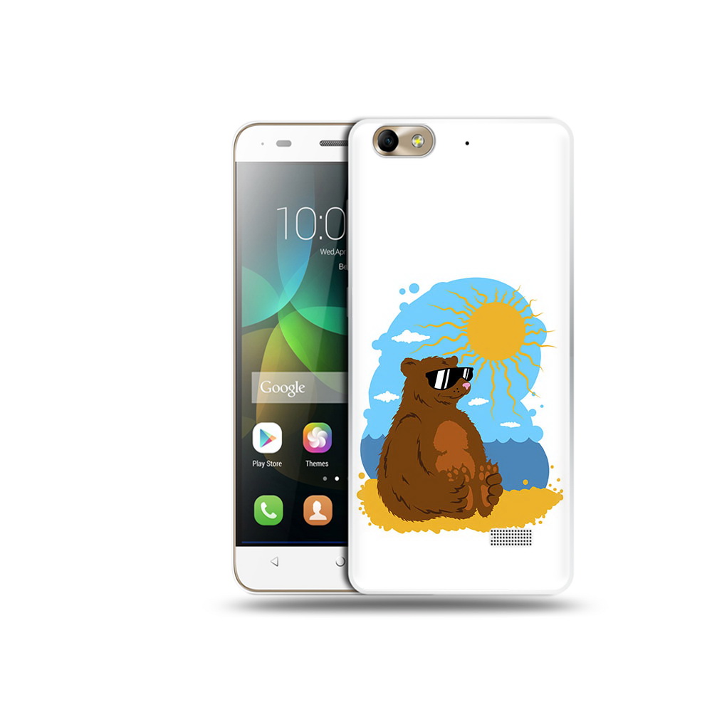 

Чехол MyPads Tocco для Honor 4C медведь на чиле (PT10946.43.468), Прозрачный, Tocco