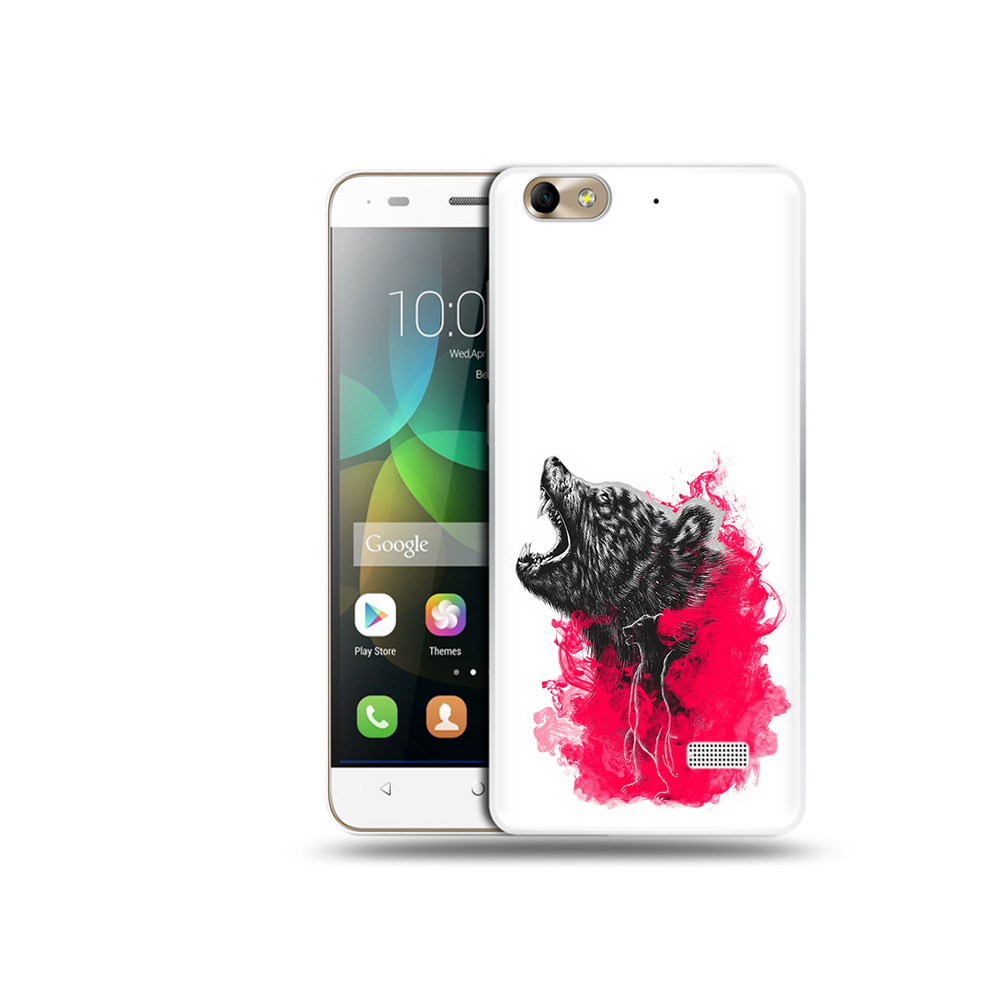 

Чехол MyPads Tocco для Honor 4C медведь в дымке (PT10946.43.463), Прозрачный, Tocco