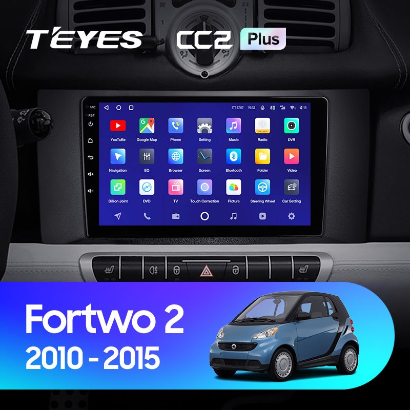 

Штатная магнитола Teyes CC2 Plus 4/32 Mercedes Benz Smart Fortwo 2 (2010-2015), CC2 Plus