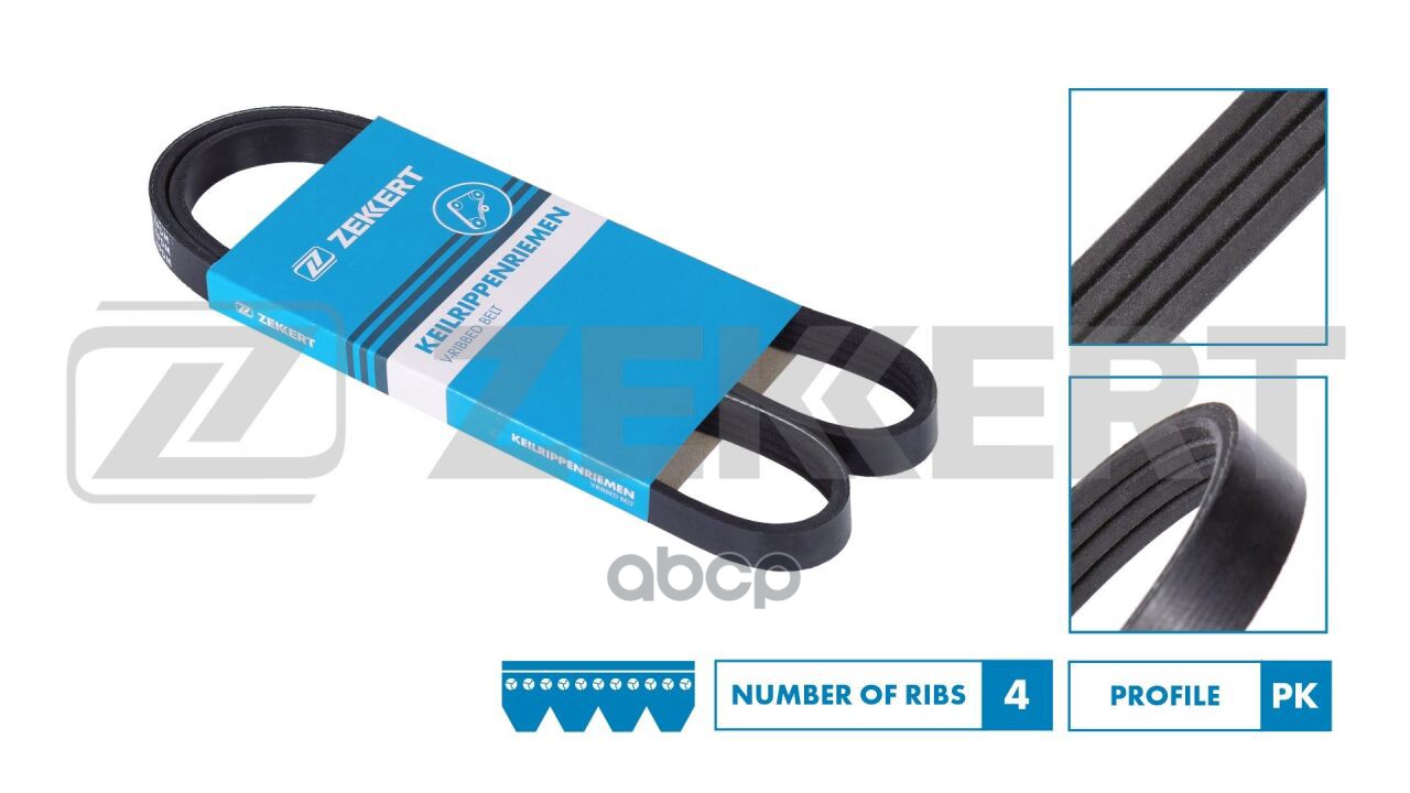 

ZEKKERT Ремень поликлиновой ZEKKERT kr4pk1060