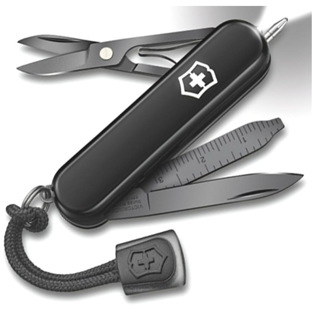 фото Victorinox нож-брелок classic signature lite, 58 мм, 7 функций, черный 0.6226.31p