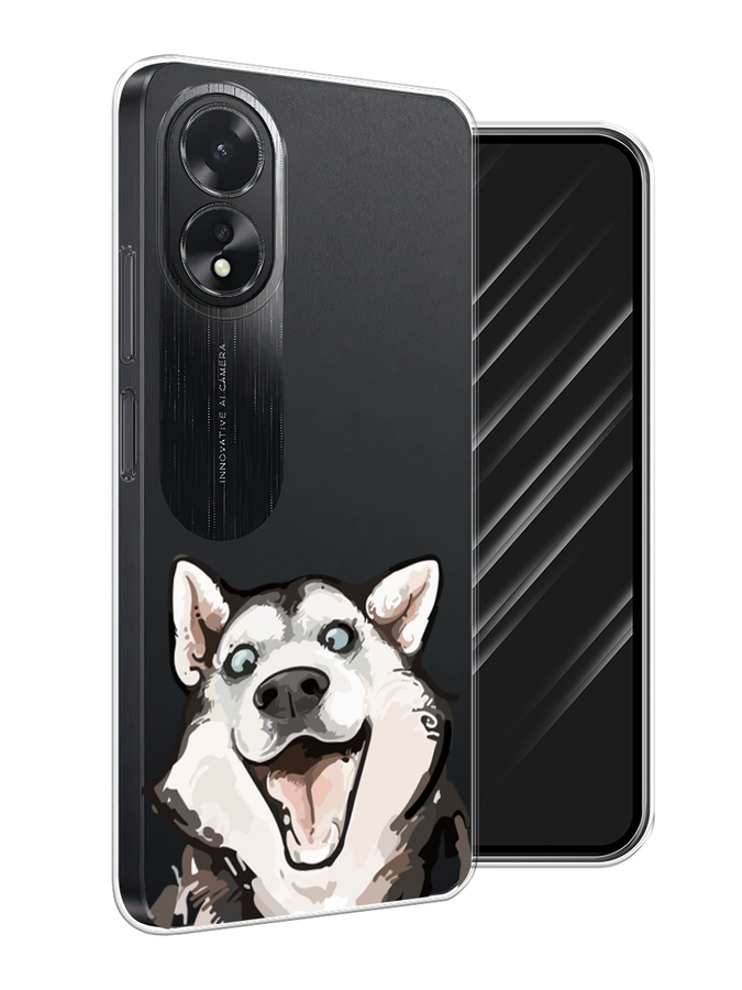 

Чехол Awog на Oppo A38 "Радостный хаски", Белый;голубой;черный, 2515350-1