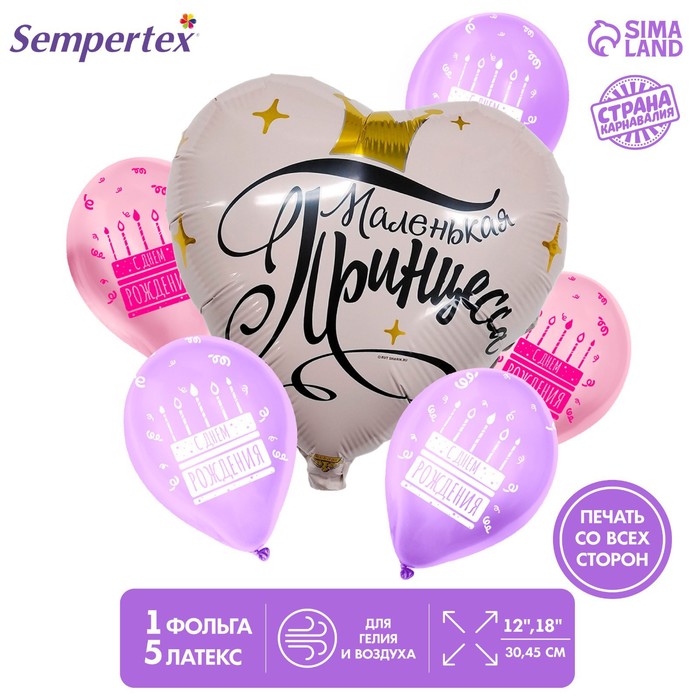 

Набор шаров С Днем рождения. Торт, в наборе 6 шт.