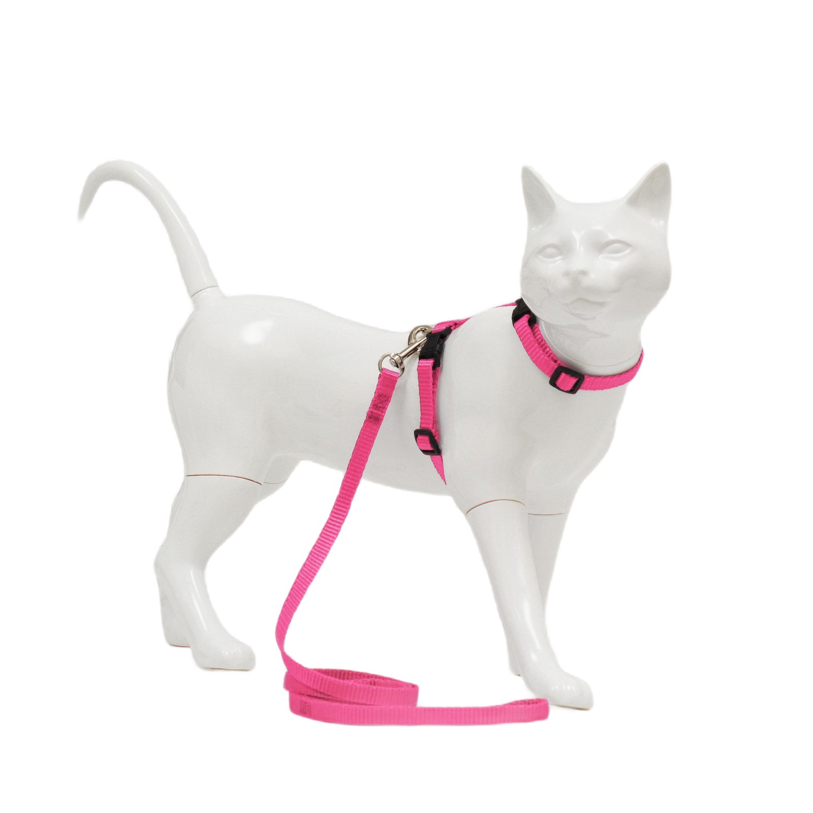 Комплект для кошек, ширина 1 см, ОШ 16,5-27 см, ОГ 21-35 см, поводок 120 см, розовый