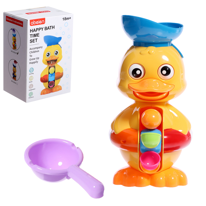 

Игрушка-мельница для ванны Утёнок 9942362, Желтый;разноцветный