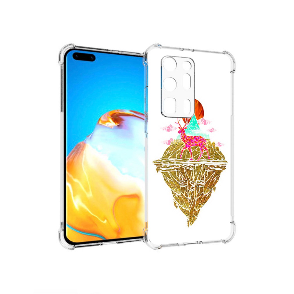 

Чехол MyPads Tocco для Huawei P40 Pro+ розовый олень абстракция, Прозрачный, Tocco